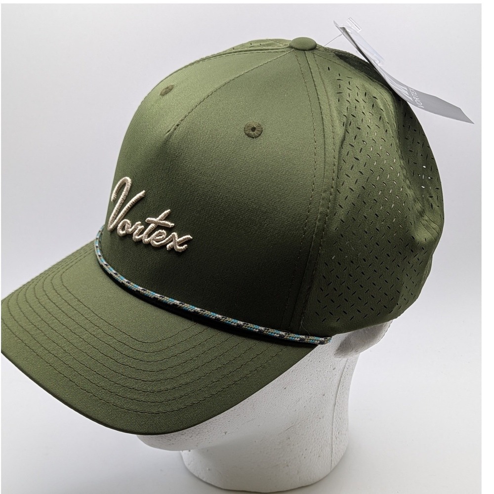 NEW Vortex Optics Rope Hat Green Perforated Snapback Hunting Cap Hat